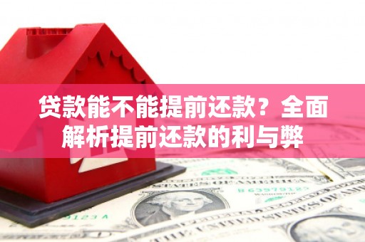 葵青贷款能不能提前还款？全面解析提前还款的利与弊