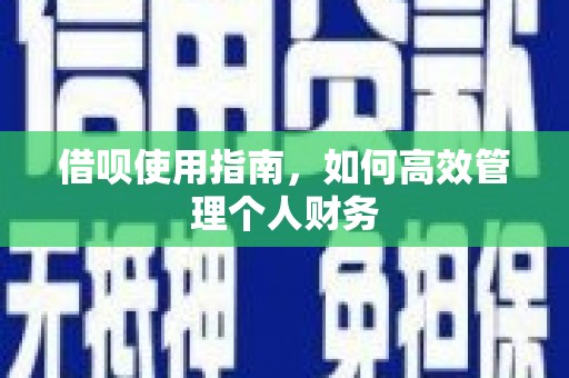 葵青借呗使用指南，如何高效管理个人财务