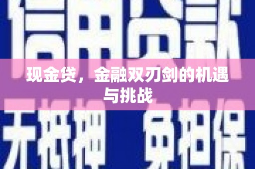 葵青现金贷，金融双刃剑的机遇与挑战