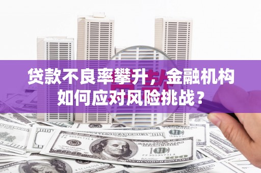 葵青贷款不良率攀升，金融机构如何应对风险挑战？
