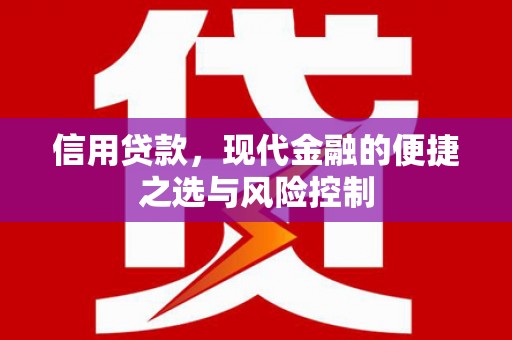 葵青信用贷款，现代金融的便捷之选与风险控制