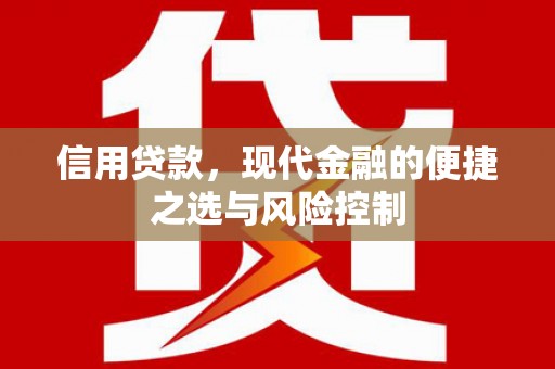 葵青信用贷款，现代金融的便捷之选与风险控制