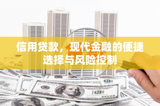 葵青信用贷款，现代金融的便捷选择与风险控制