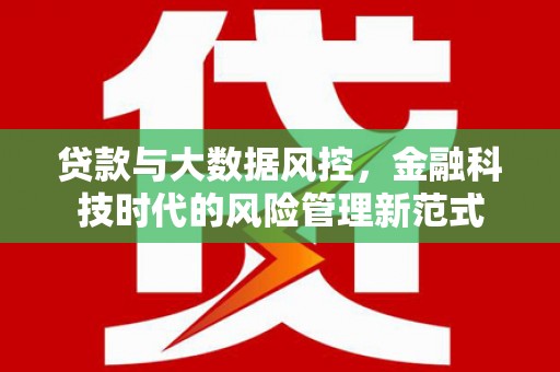 葵青贷款与大数据风控，金融科技时代的风险管理新范式