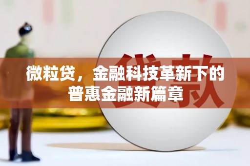葵青微粒贷，金融科技革新下的普惠金融新篇章