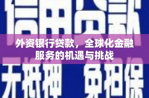 葵青外资银行贷款，全球化金融服务的机遇与挑战