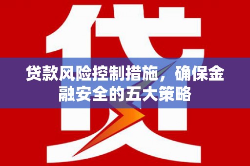葵青贷款风险控制措施，确保金融安全的五大策略