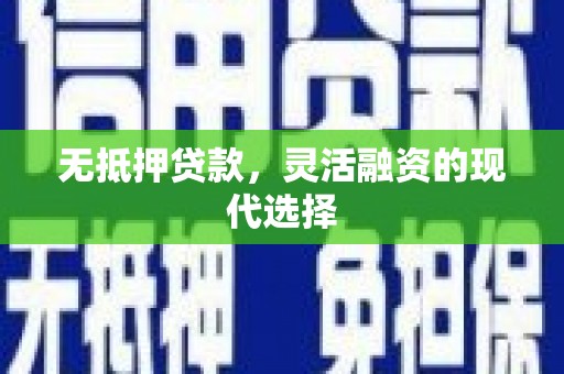 葵青无抵押贷款，灵活融资的现代选择
