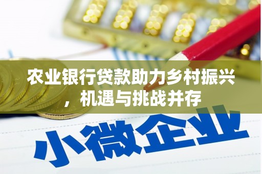 葵青农业银行贷款助力乡村振兴，机遇与挑战并存
