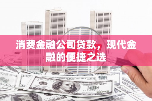 葵青消费金融公司贷款，现代金融的便捷之选