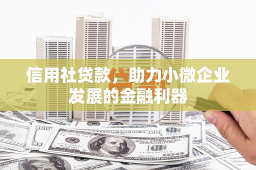 葵青信用社贷款，助力小微企业发展的金融利器